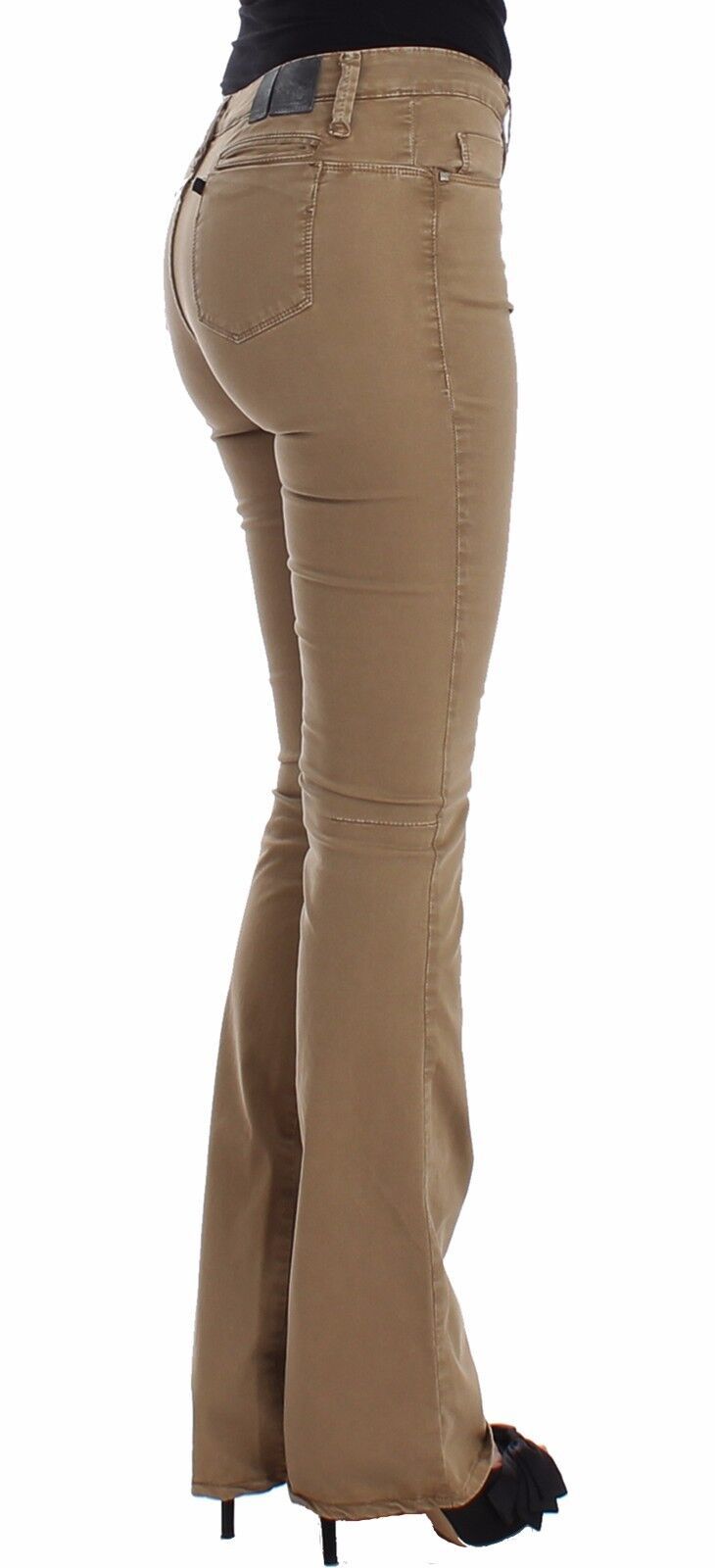 Costume National Beige Straight-Leg Denim Stretch Jeans