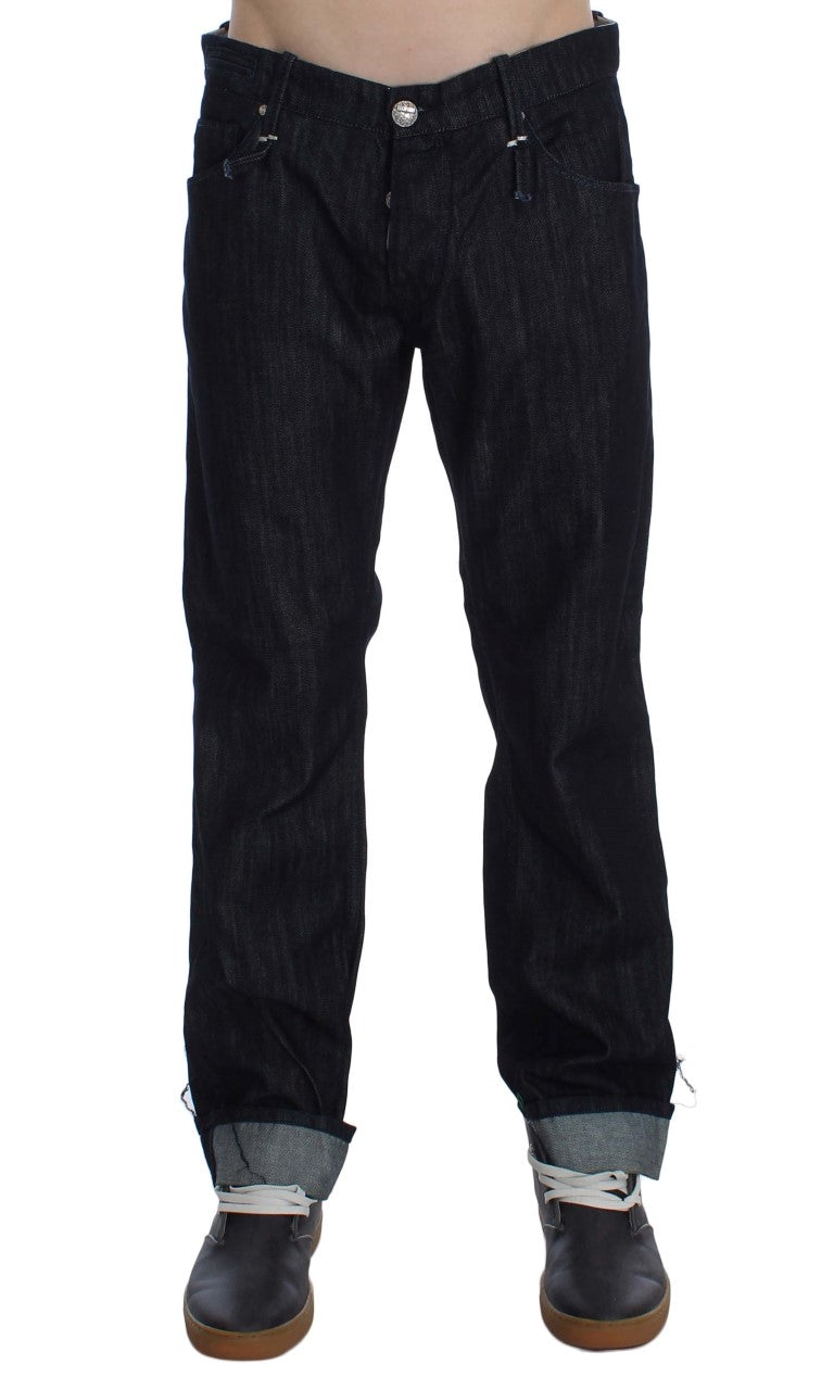 Eight Blue Cotton Regular Straight Fit Jeans