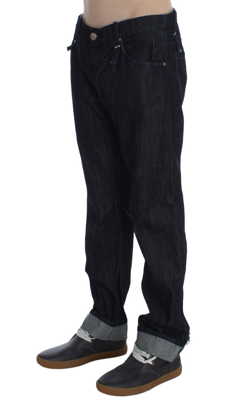 Eight Blue Cotton Regular Straight Fit Jeans