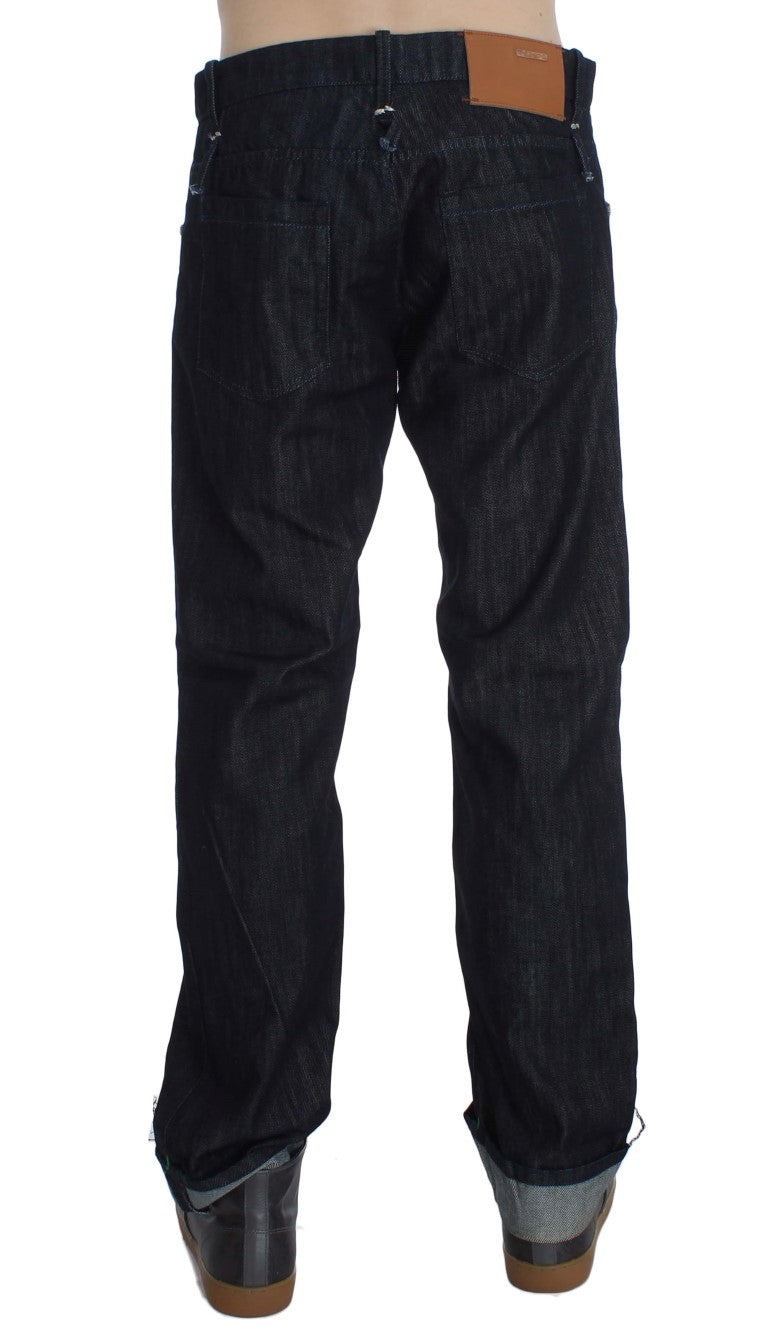 Eight Blue Cotton Regular Straight Fit Jeans