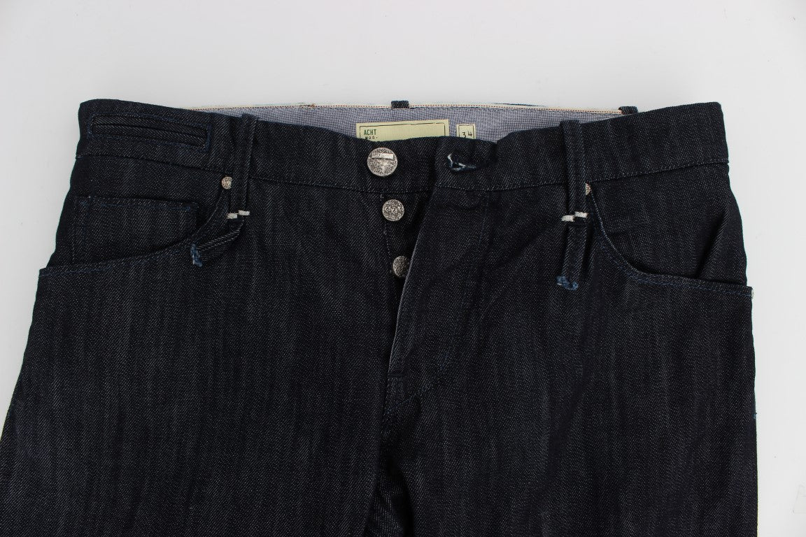 Eight Blue Cotton Regular Straight Fit Jeans