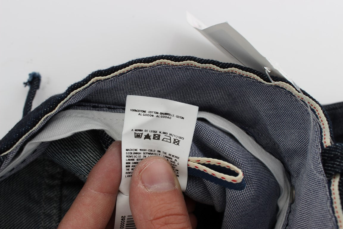 Eight Blue Cotton Regular Straight Fit Jeans
