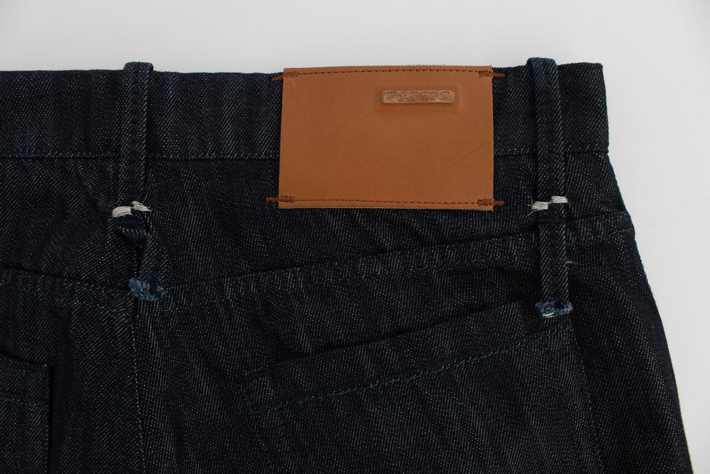 Eight Blue Cotton Regular Straight Fit Jeans