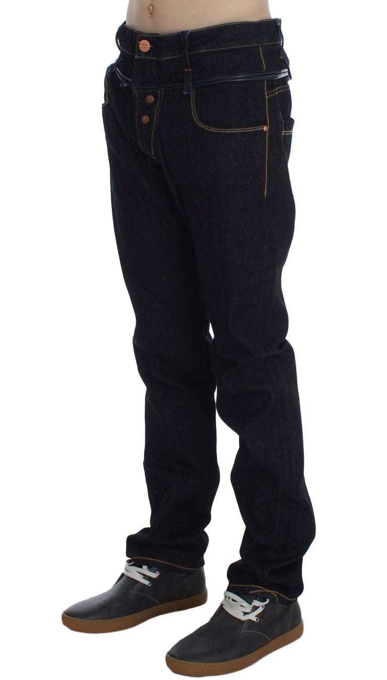Eight Blue Cotton Regular Straight Fit Jeans