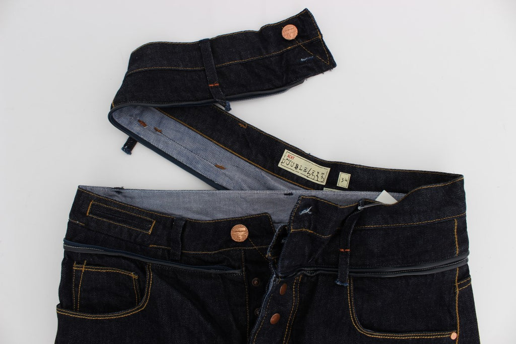 Eight Blue Cotton Regular Straight Fit Jeans