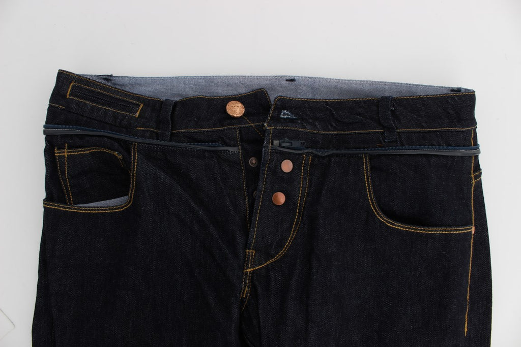 Eight Blue Cotton Regular Straight Fit Jeans
