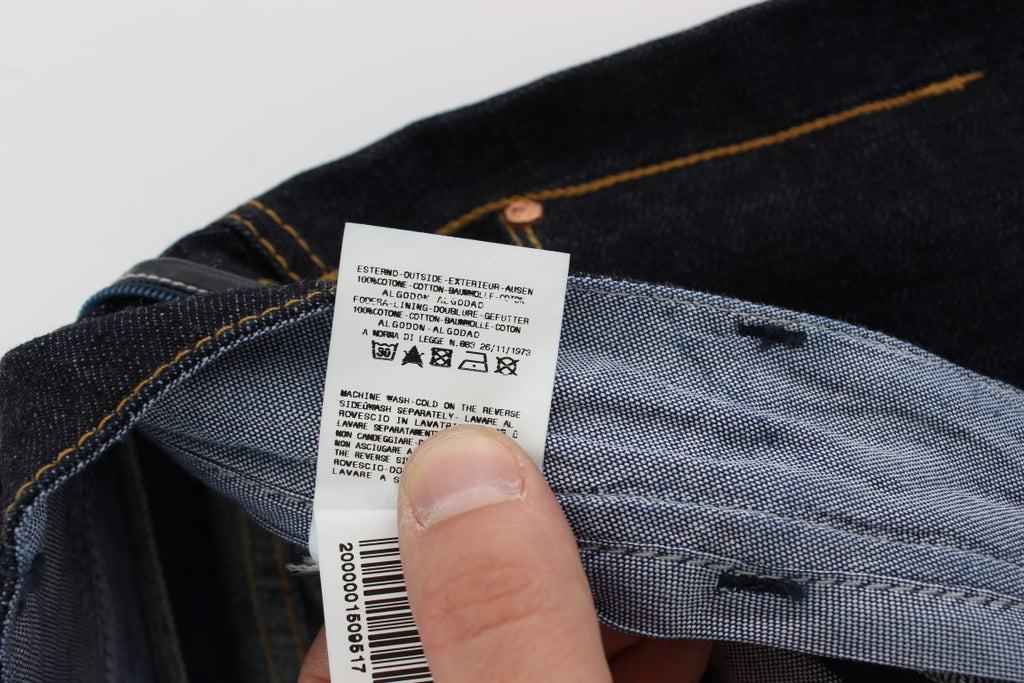 Eight Blue Cotton Regular Straight Fit Jeans