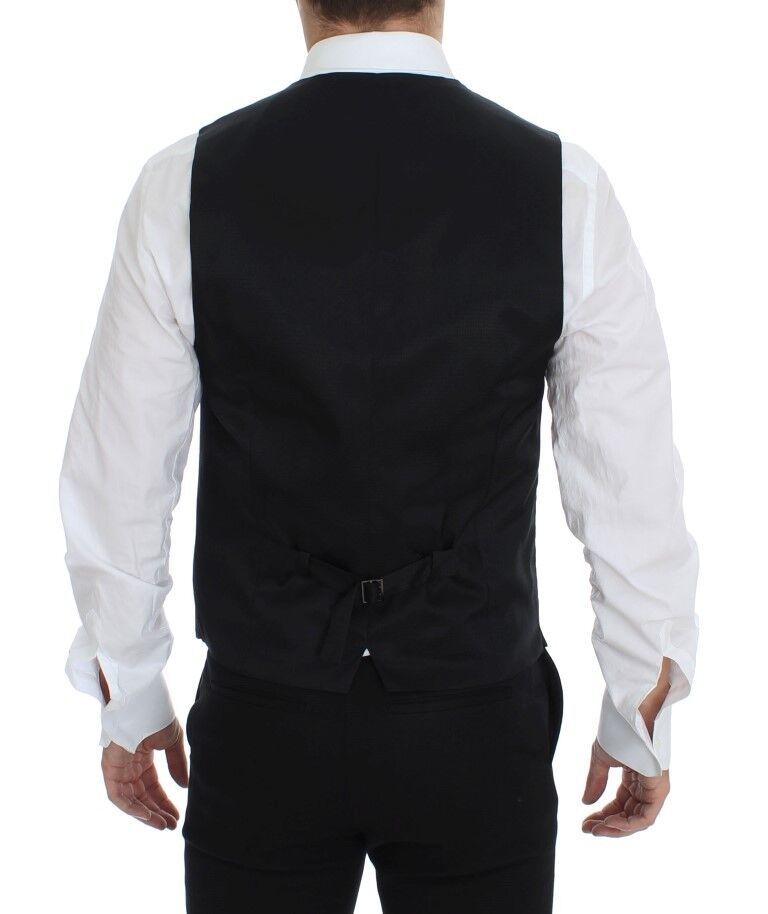 Dolce & Gabbana Gray Wool Formal Dress Vest Gilet