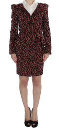BENCIVENGA Schwarzer Multicolor Floral Anzug