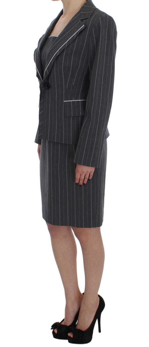 BENCIVENGA Grey Stretch Suit Sheath Dress &amp