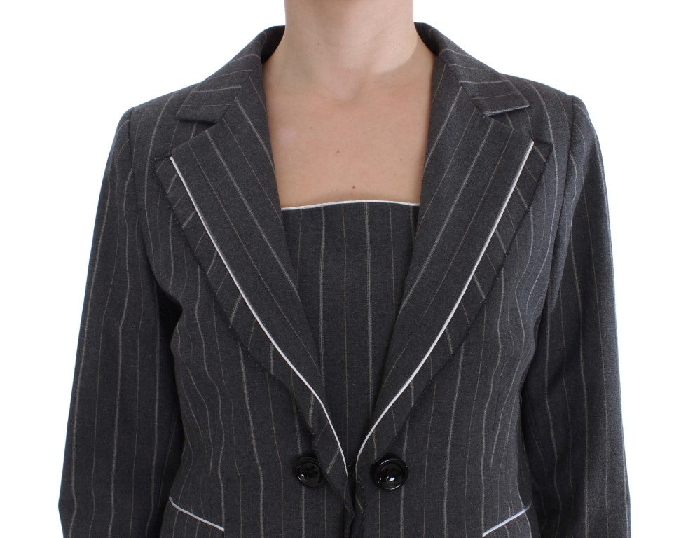 BENCIVENGA Grey Stretch Suit Sheath Dress &amp