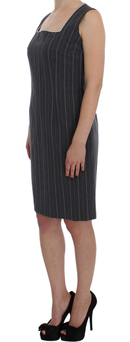 BENCIVENGA Grauer Stretch-Anzug Etuikleid &amp
