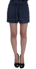 Dolce & Gabbana Blue Silk Stretch Pyjama Shorts