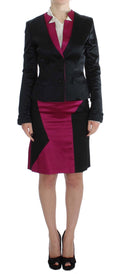 Extie Black Pink Two Piece Suit Skirt &amp