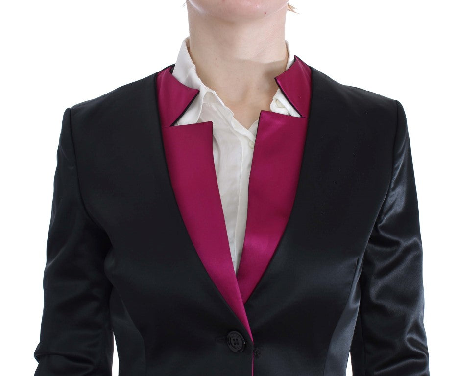 Extie Black Pink Two Piece Suit Skirt &amp