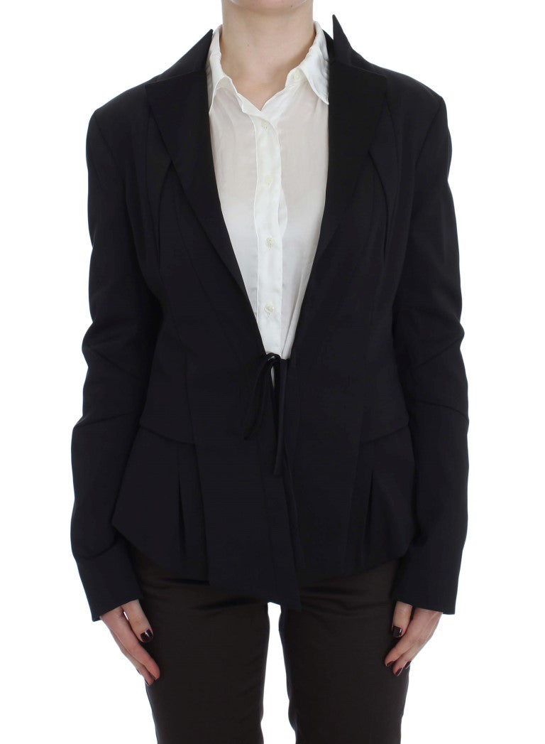 Exte Schwarze einreihige Blazerjacke aus Stretch