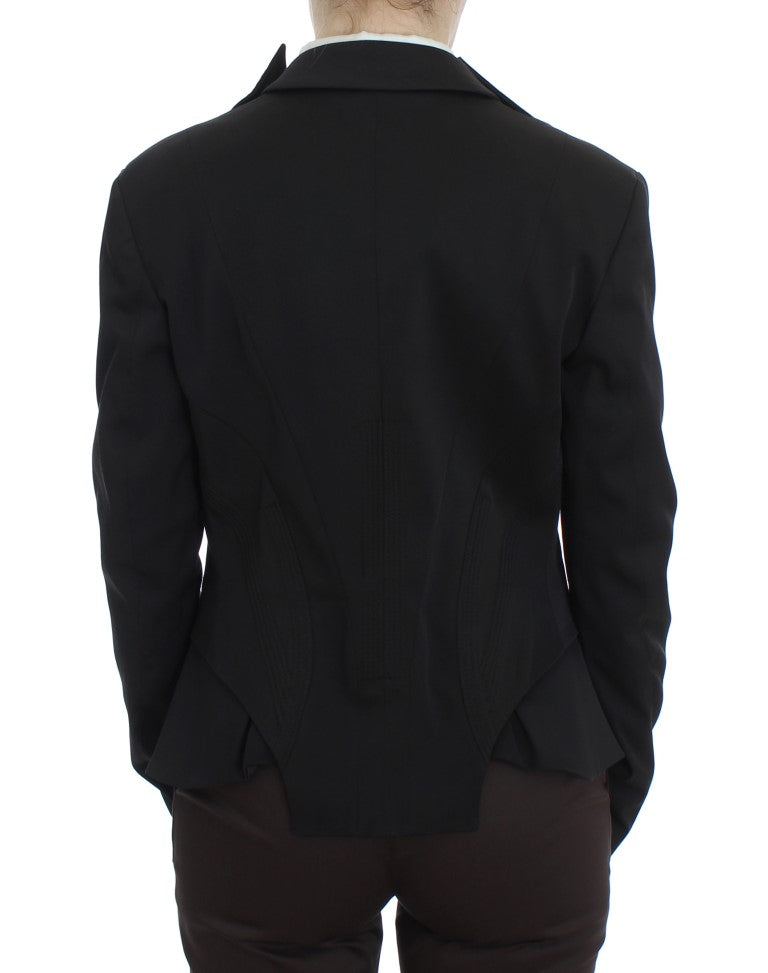Exte Schwarze einreihige Blazerjacke aus Stretch