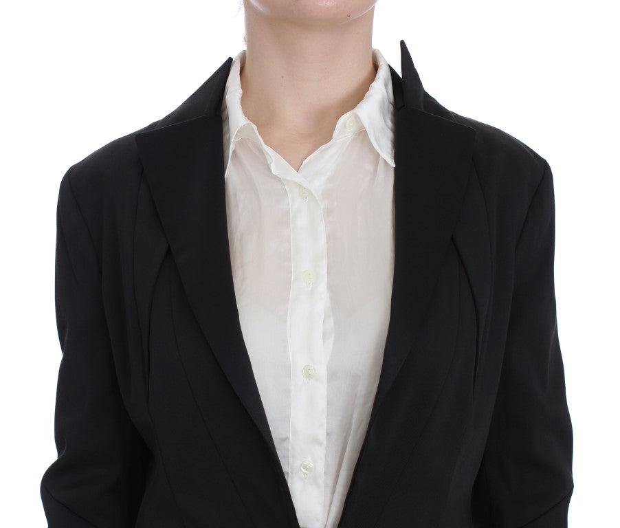 Exte Schwarze einreihige Blazerjacke aus Stretch