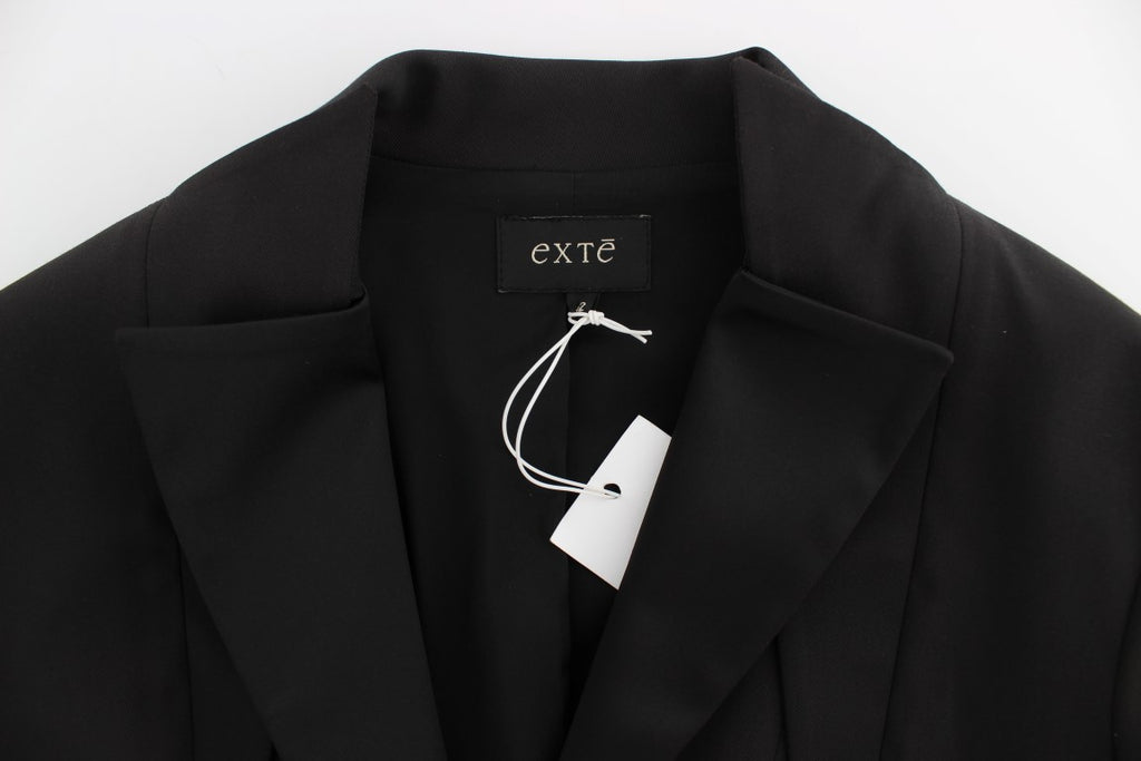 Exte Schwarze einreihige Blazerjacke aus Stretch