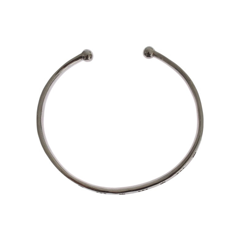 Nialaya Grauer Rhodium 925 Silber-Armreif