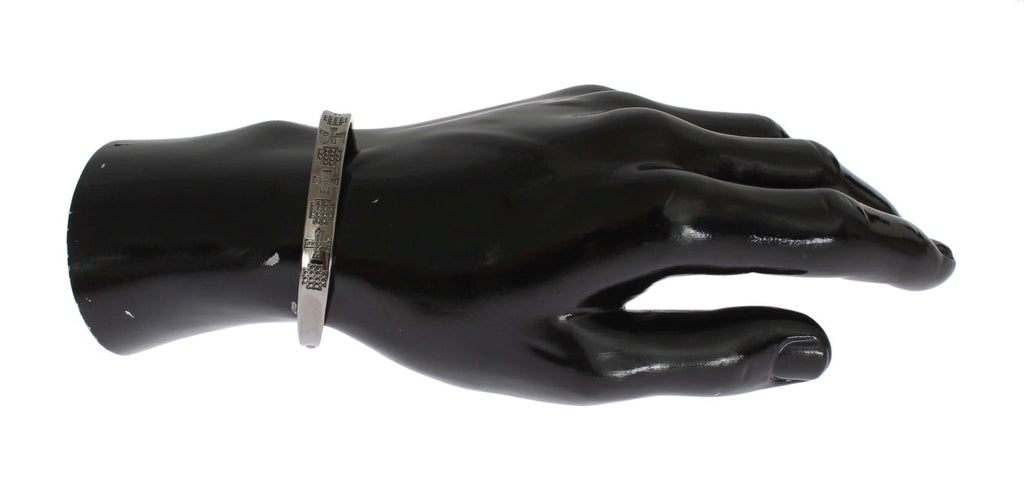 Nialaya Grauer Rhodium 925 Silber-Armreif