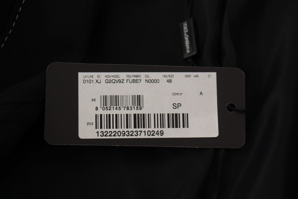 Dolce & Gabbana Black Double Breasted Coat Blazer Jacket