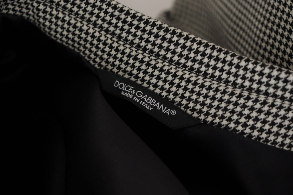 Dolce & Gabbana Grey Plaid Single-Breasted Blazer