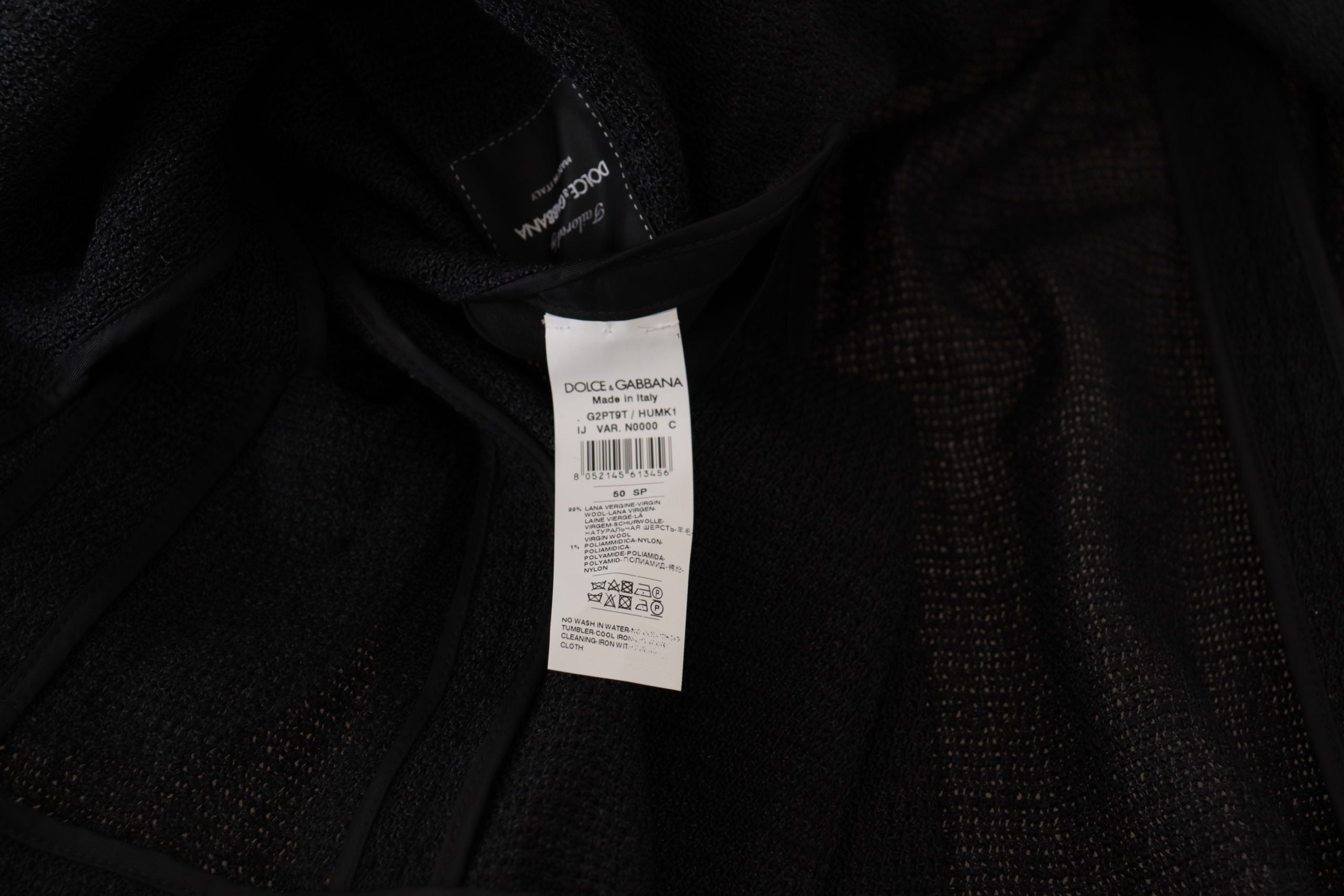 Dolce & Gabbana Schwarzer einreihiger Mantel Männer Blazer