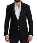 Dolce & Gabbana Schwarzer einreihiger Mantel Männer Blazer