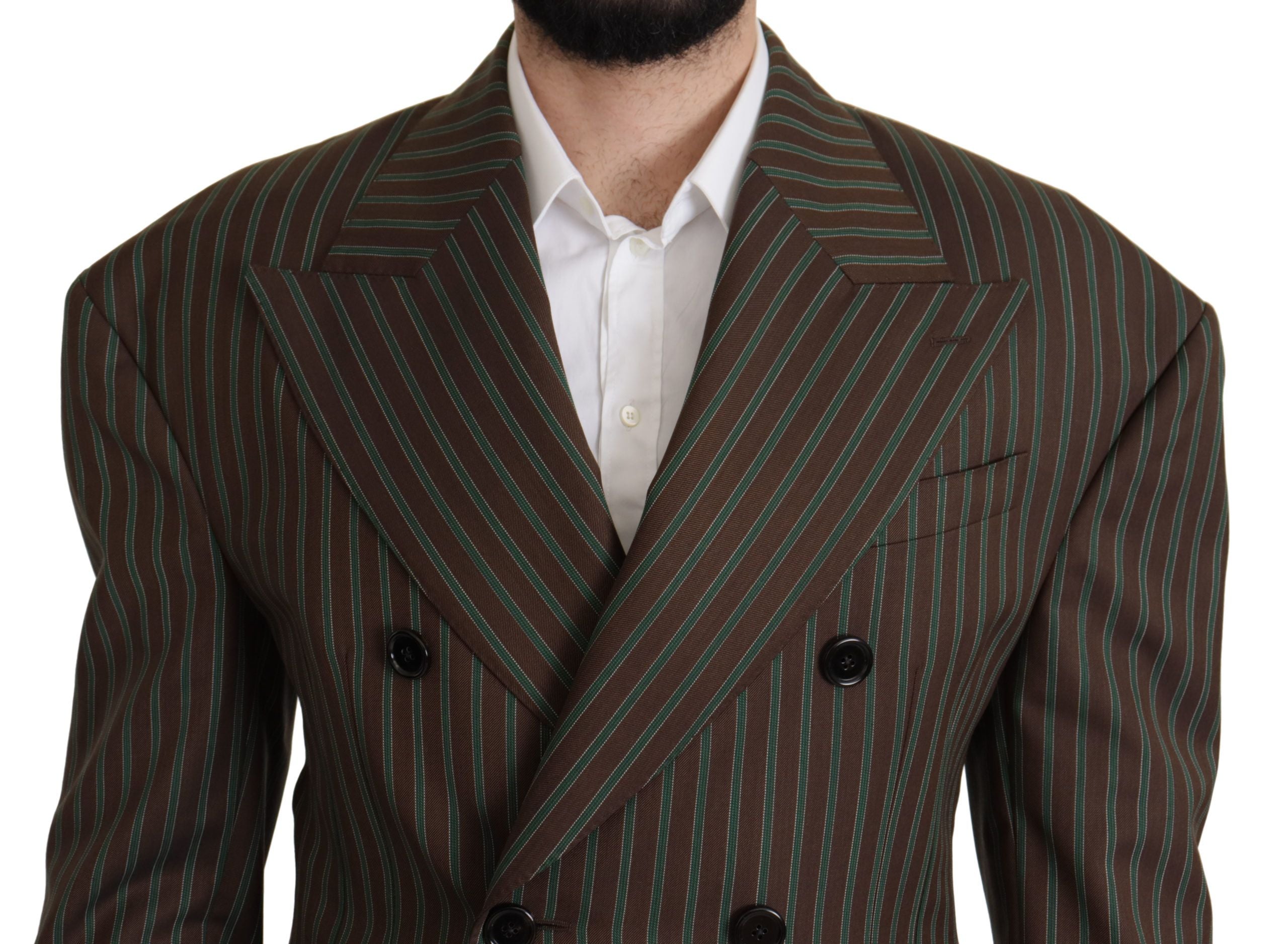 Dolce & Gabbana Multicolored Striped Double-Breasted Blazer