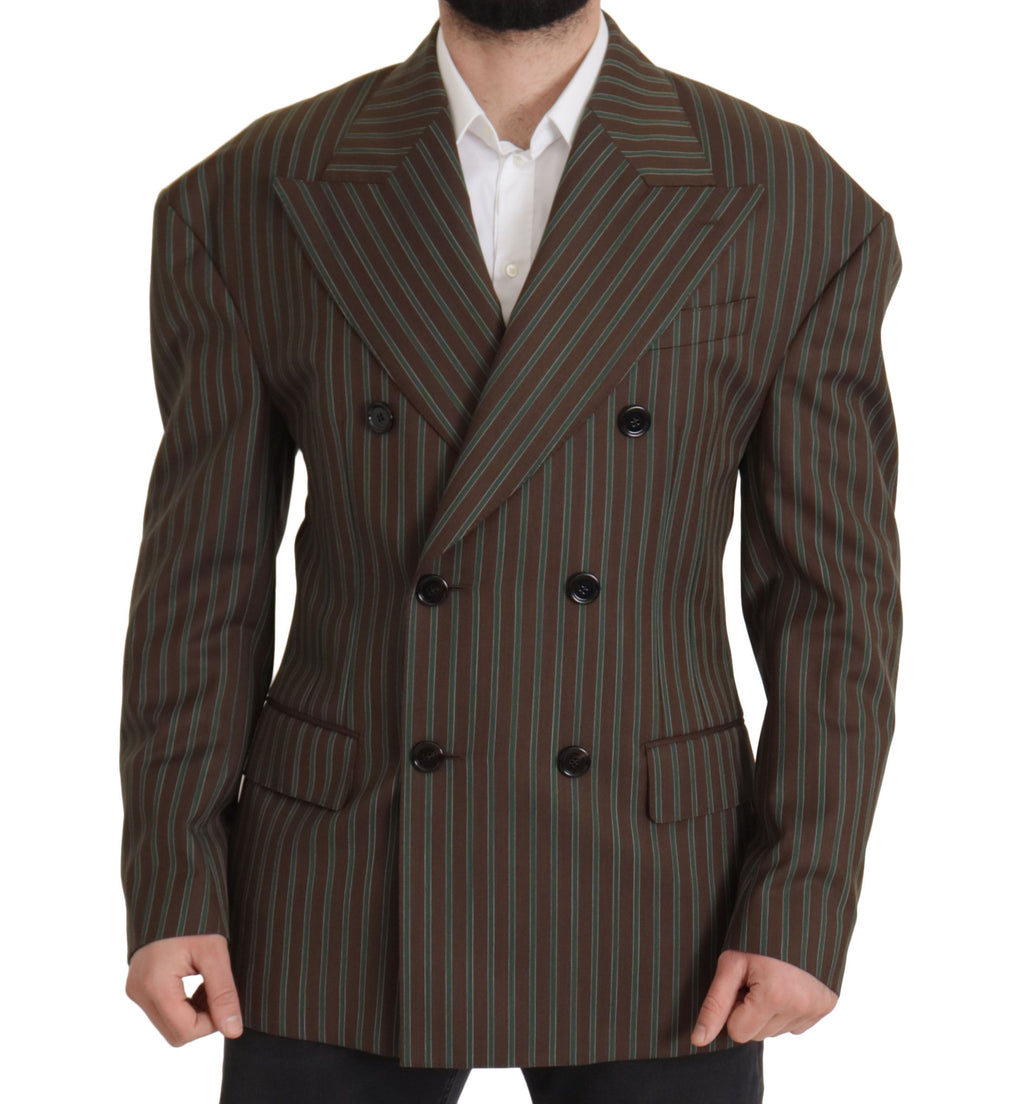 Dolce & Gabbana Multicolored Striped Double-Breasted Blazer