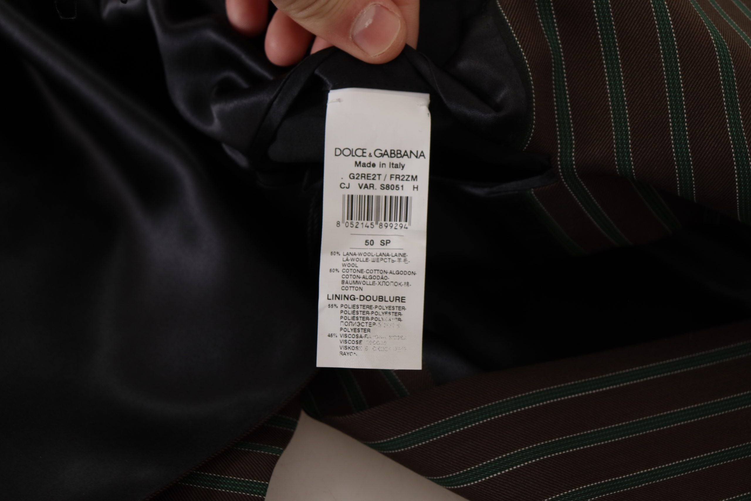 Dolce & Gabbana Multicolored Striped Double-Breasted Blazer