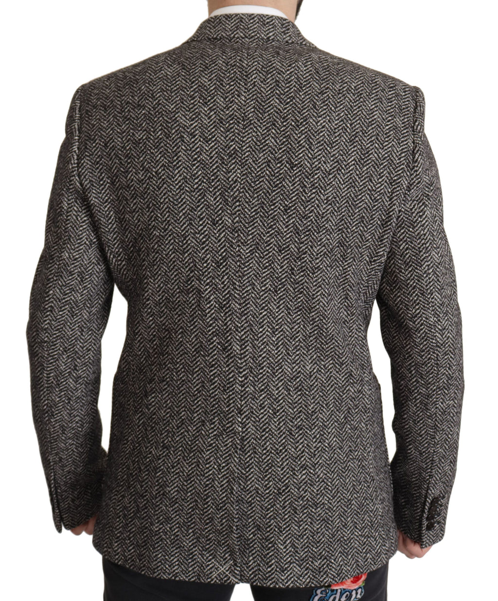 Dolce & Gabbana Grey Single-Breasted Cotton Fantasy Blazer