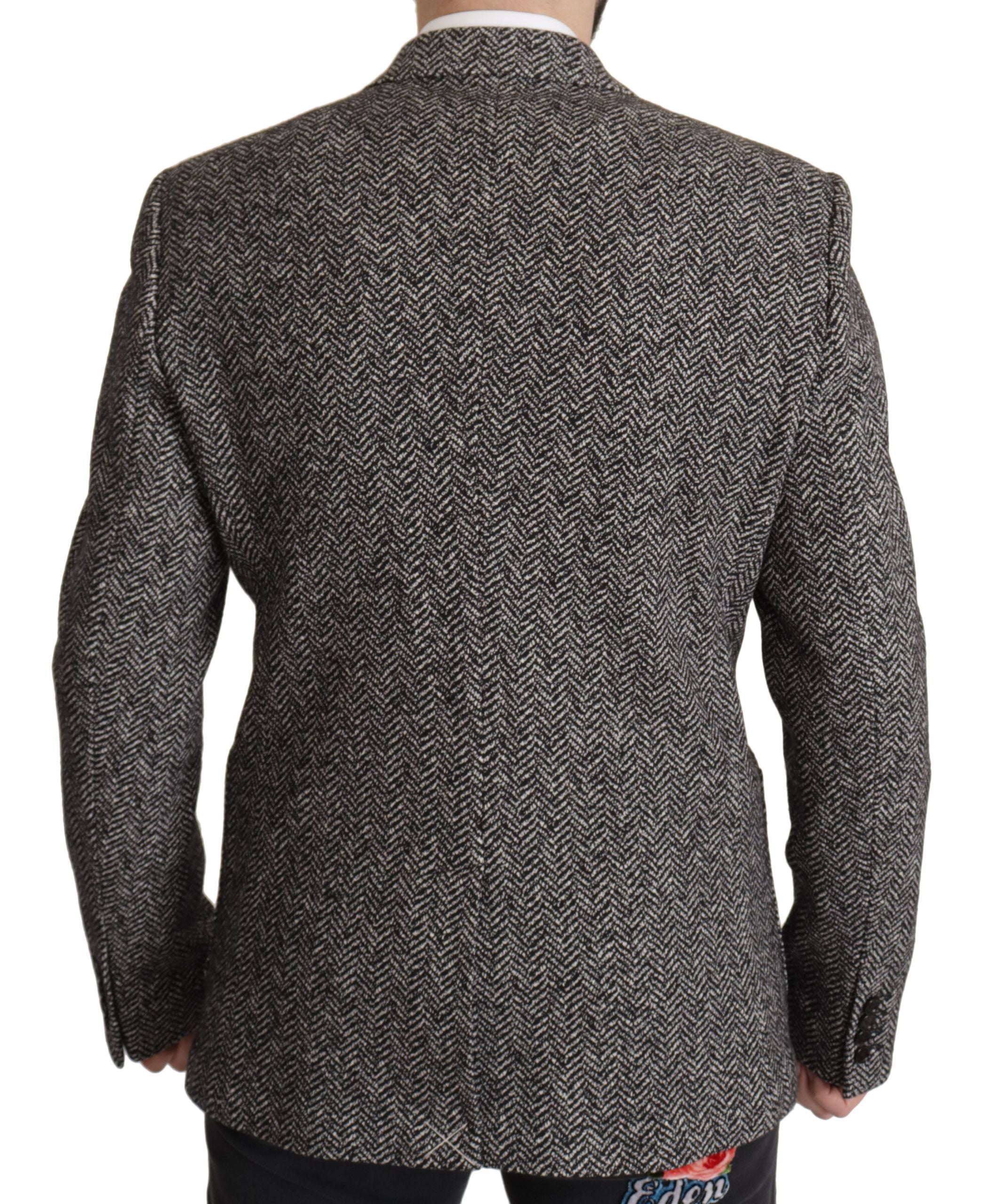 Dolce & Gabbana Grey Single-Breasted Cotton Fantasy Blazer