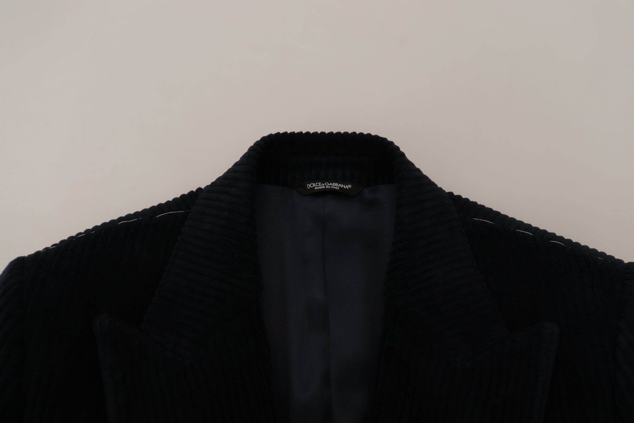 Dolce & Gabbana Black Cotton Cardigan Long Coat Men's Jacket