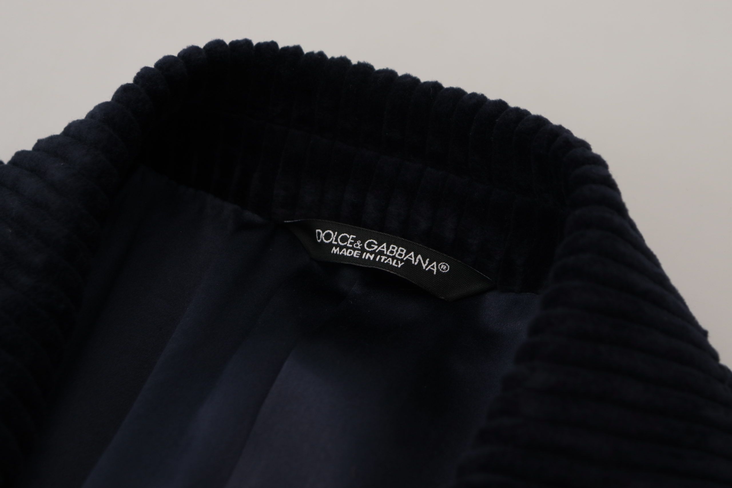 Dolce & Gabbana Black Cotton Cardigan Long Coat Men's Jacket