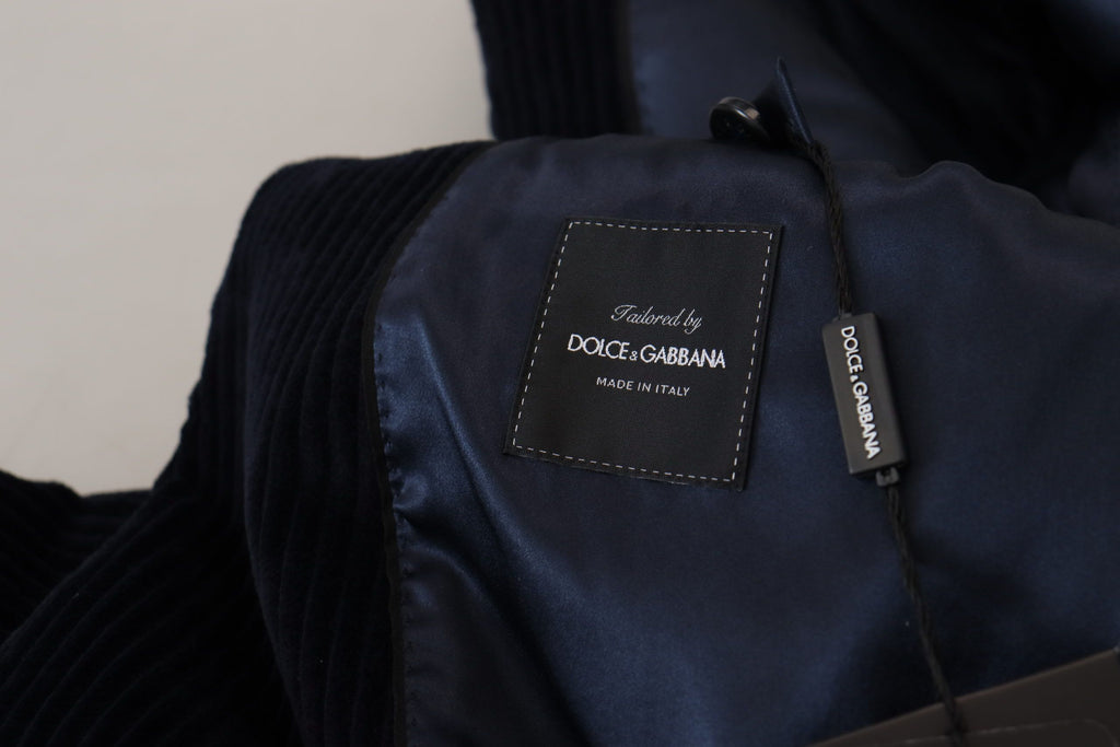 Dolce & Gabbana Black Cotton Cardigan Long Coat Men's Jacket
