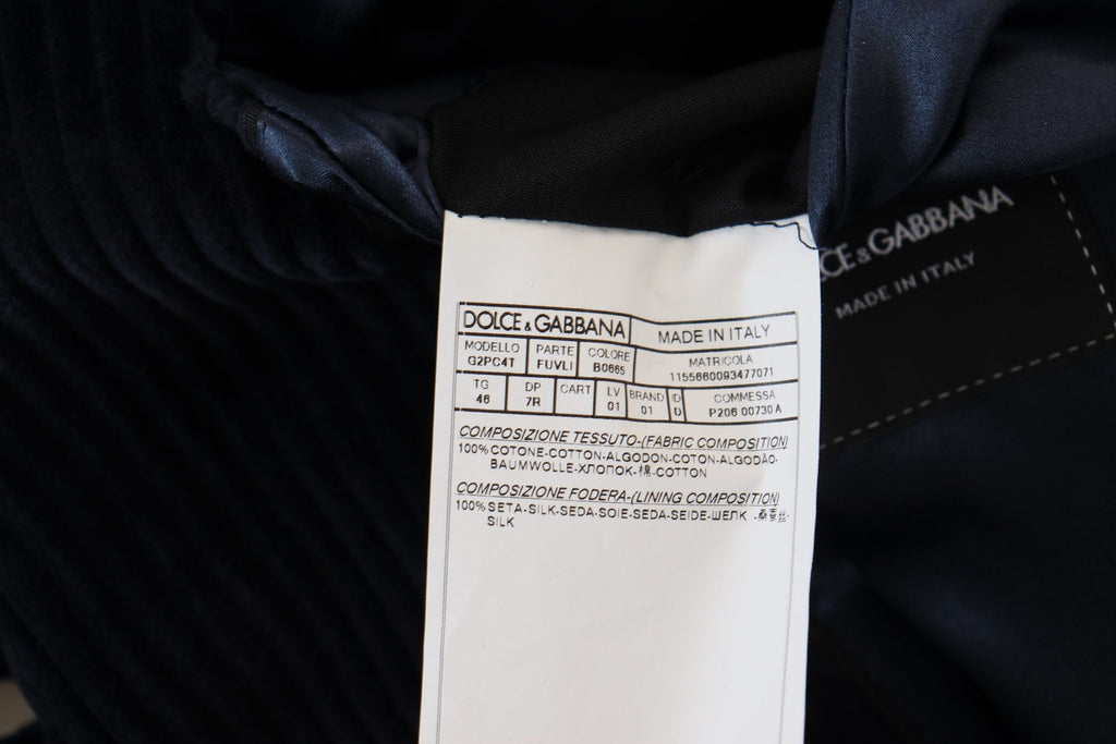 Dolce & Gabbana Black Cotton Cardigan Long Coat Men's Jacket