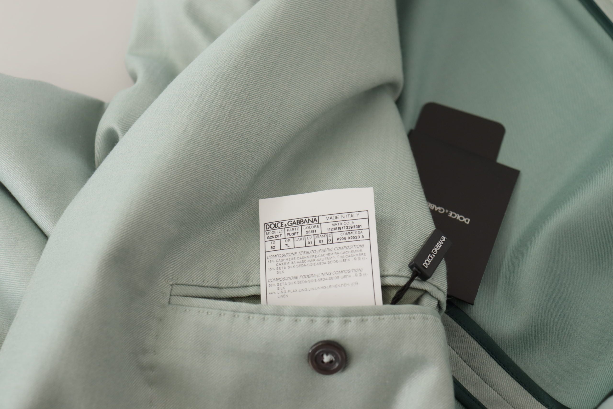 Dolce & Gabbana Green Cashmere Jacket Blazer