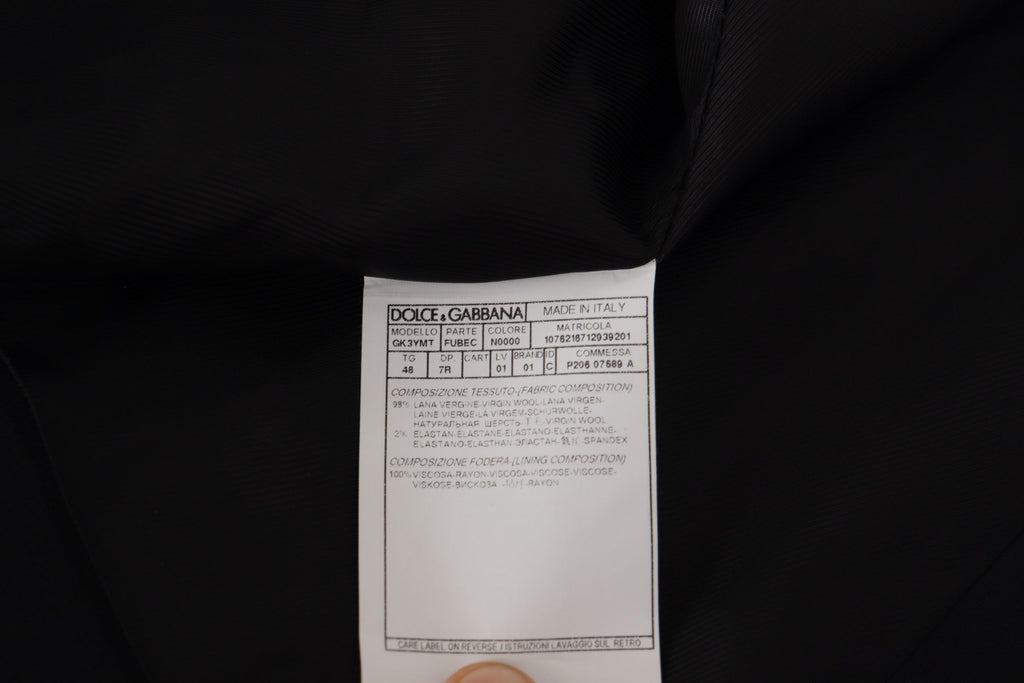Dolce & Gabbana Schwarze Jacke Weste 2 Stück MARTINI Blazer