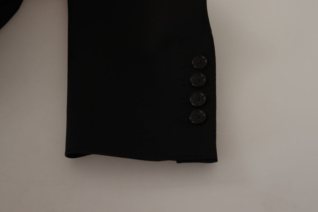 Dolce & Gabbana Schwarzer Woll-Sakko mit Einreiher