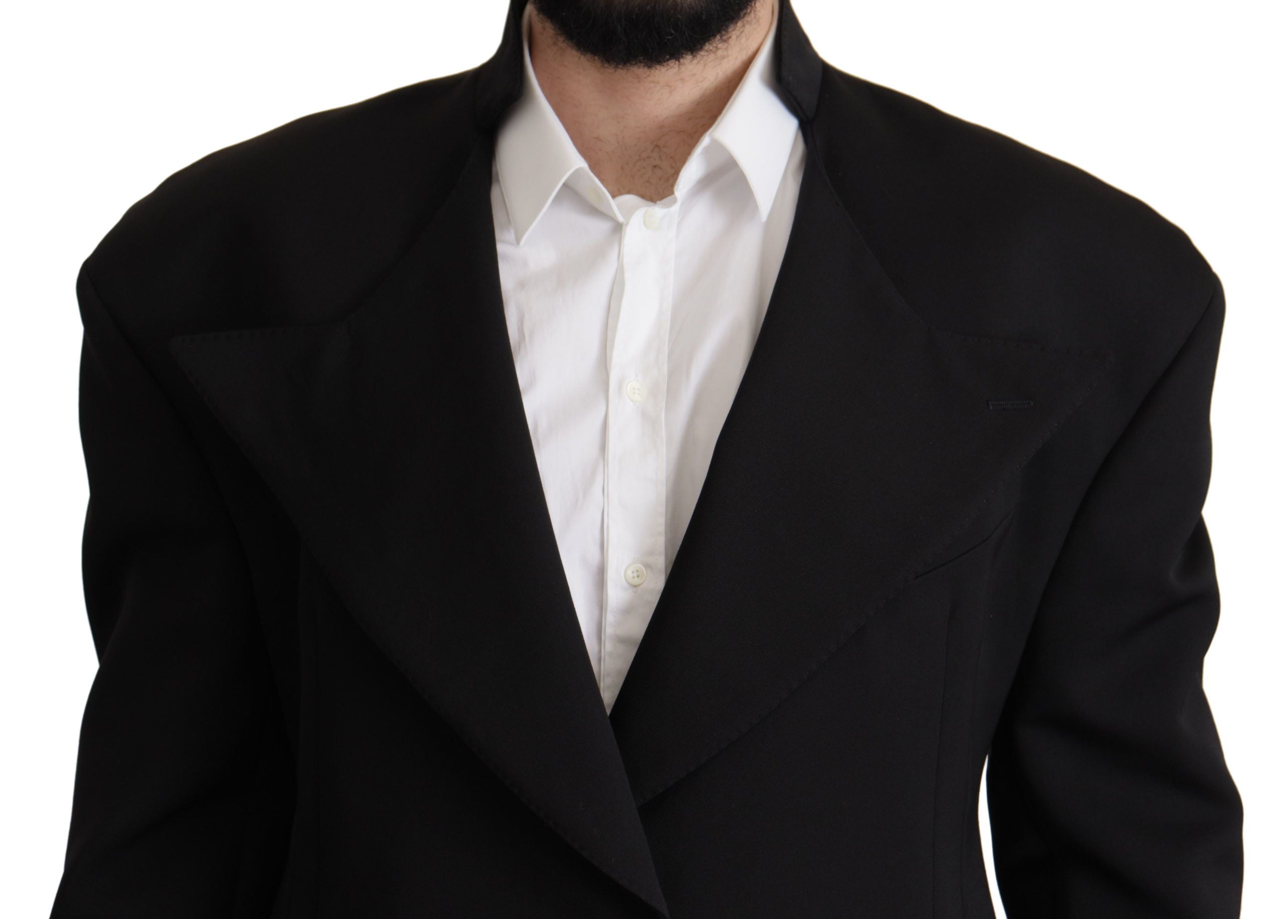 Dolce & Gabbana Schwarze einreihige Wolljacke Blazer