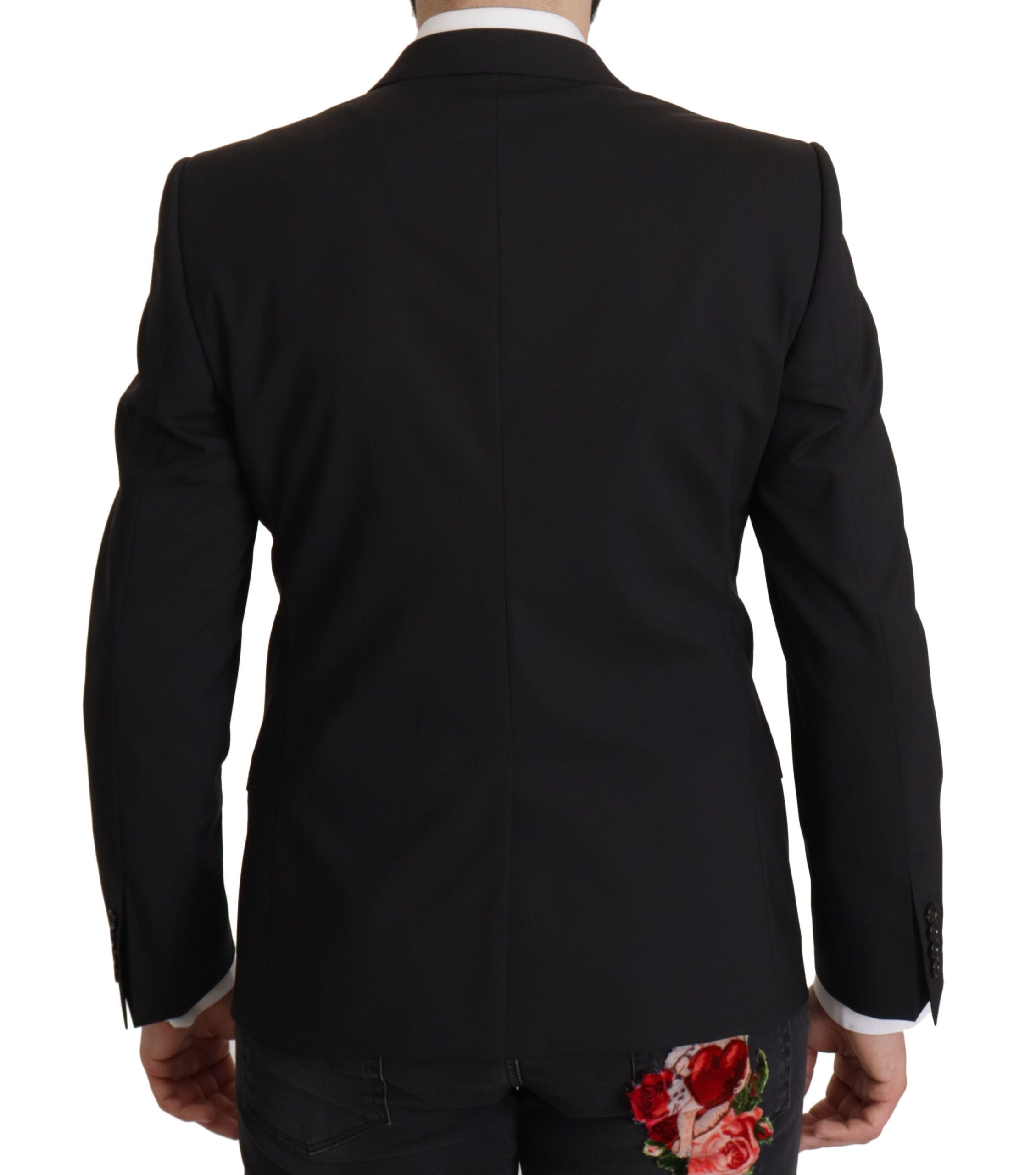 Dolce & Gabbana Black Single-Breasted MARTINI Blazer
