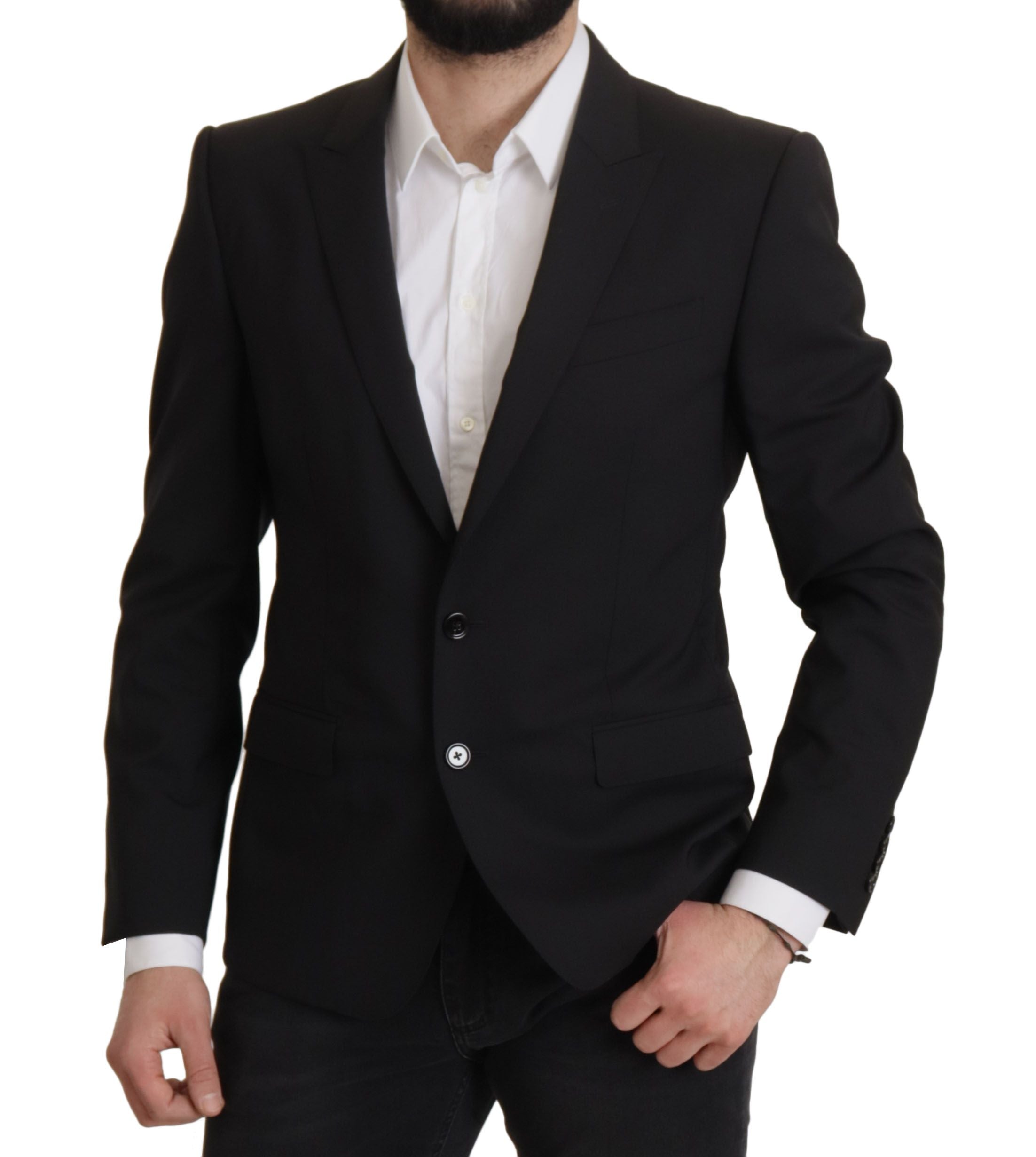 Dolce & Gabbana Black Single-Breasted MARTINI Blazer