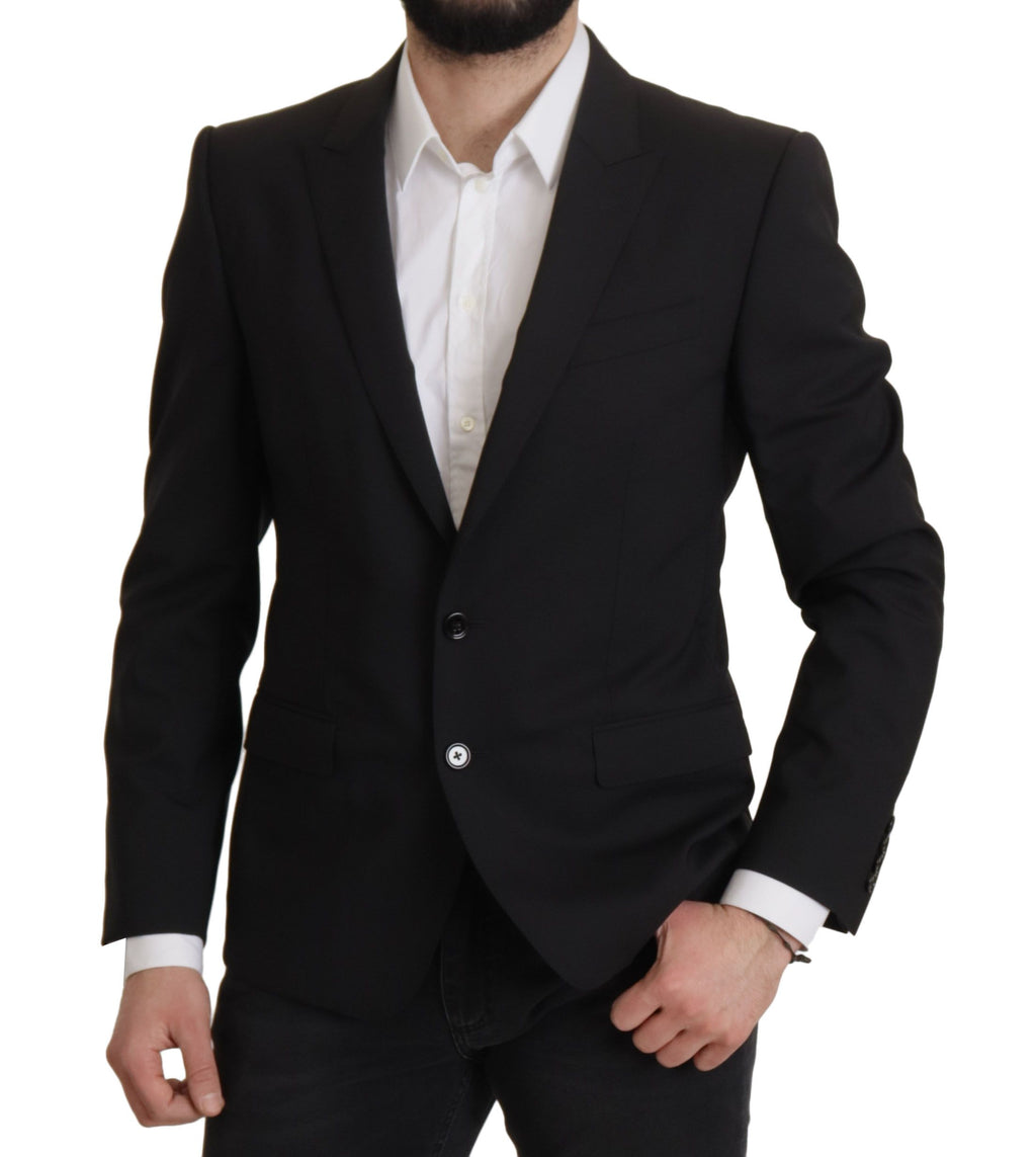 Dolce & Gabbana Schwarze einreihige Jacke MARTINI Blazer