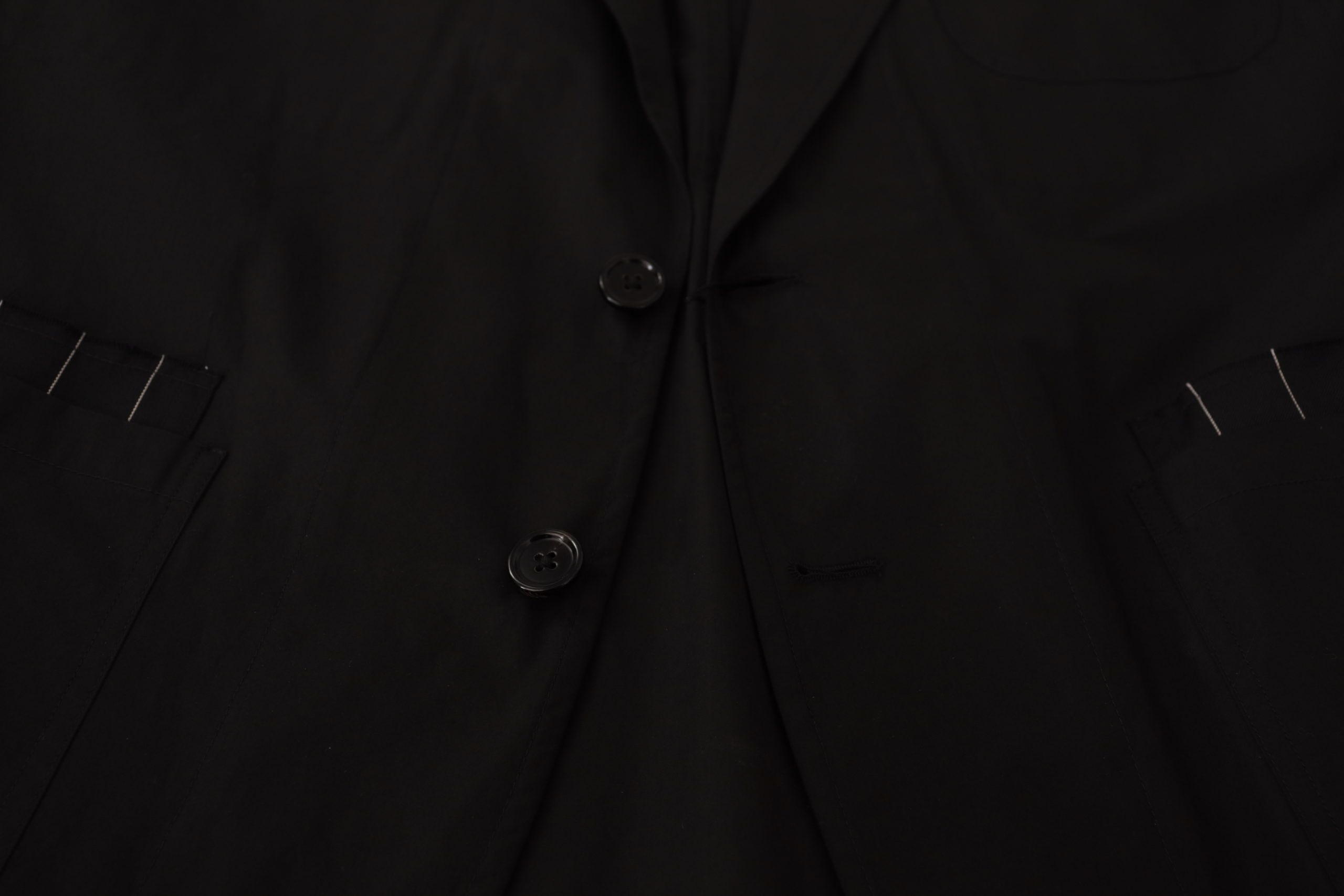 Dolce & Gabbana Black Single-Breasted Cotton Blazer Jacket