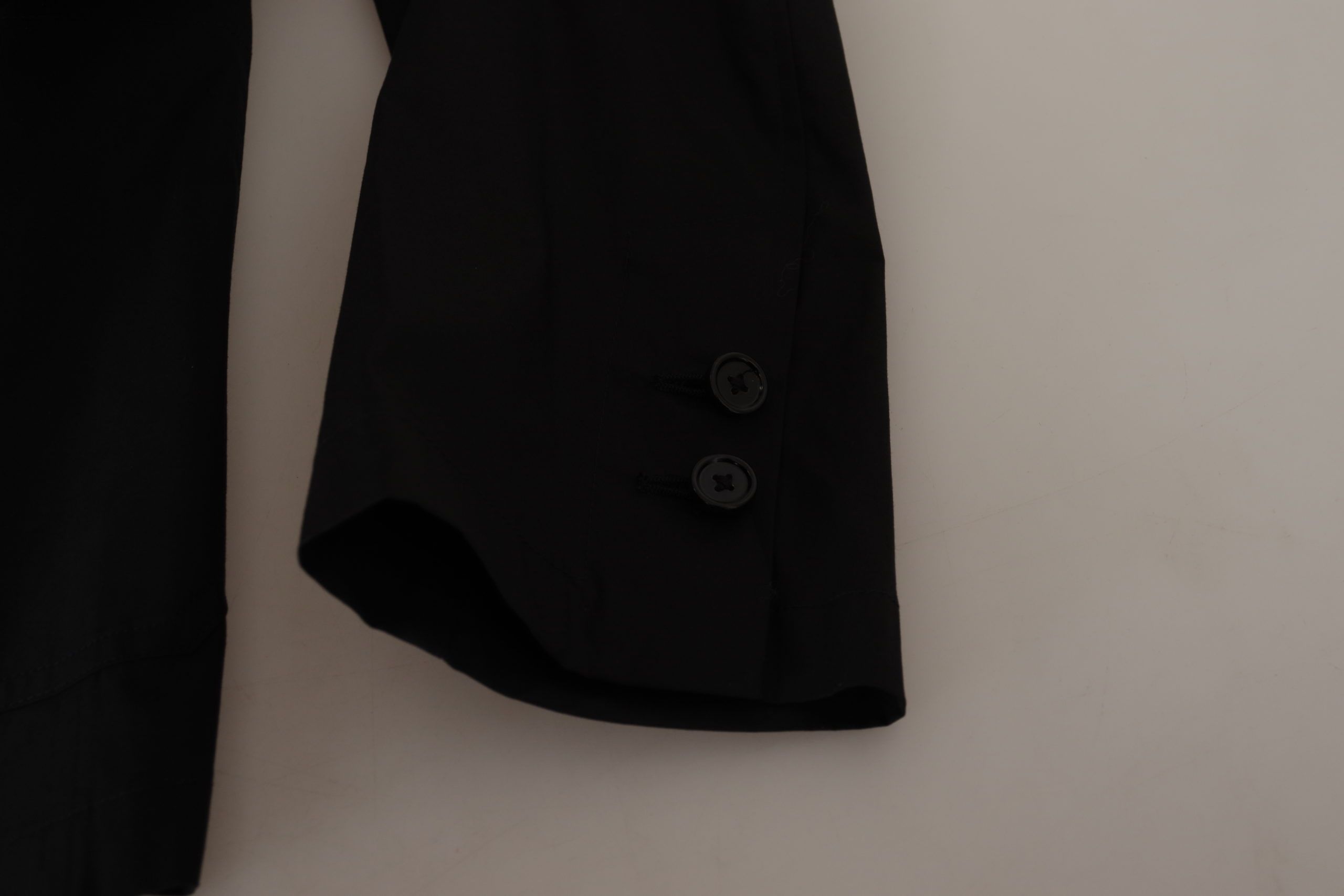 Dolce & Gabbana Black Single-Breasted Cotton Blazer Jacket
