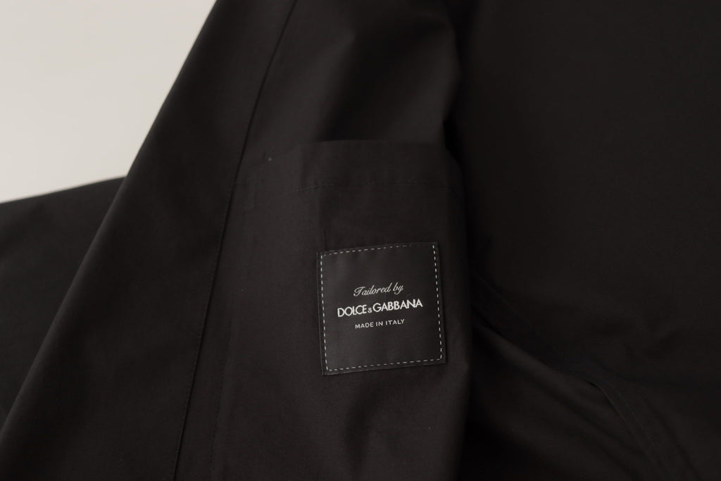 Dolce & Gabbana Black Single-Breasted Cotton Blazer Jacket