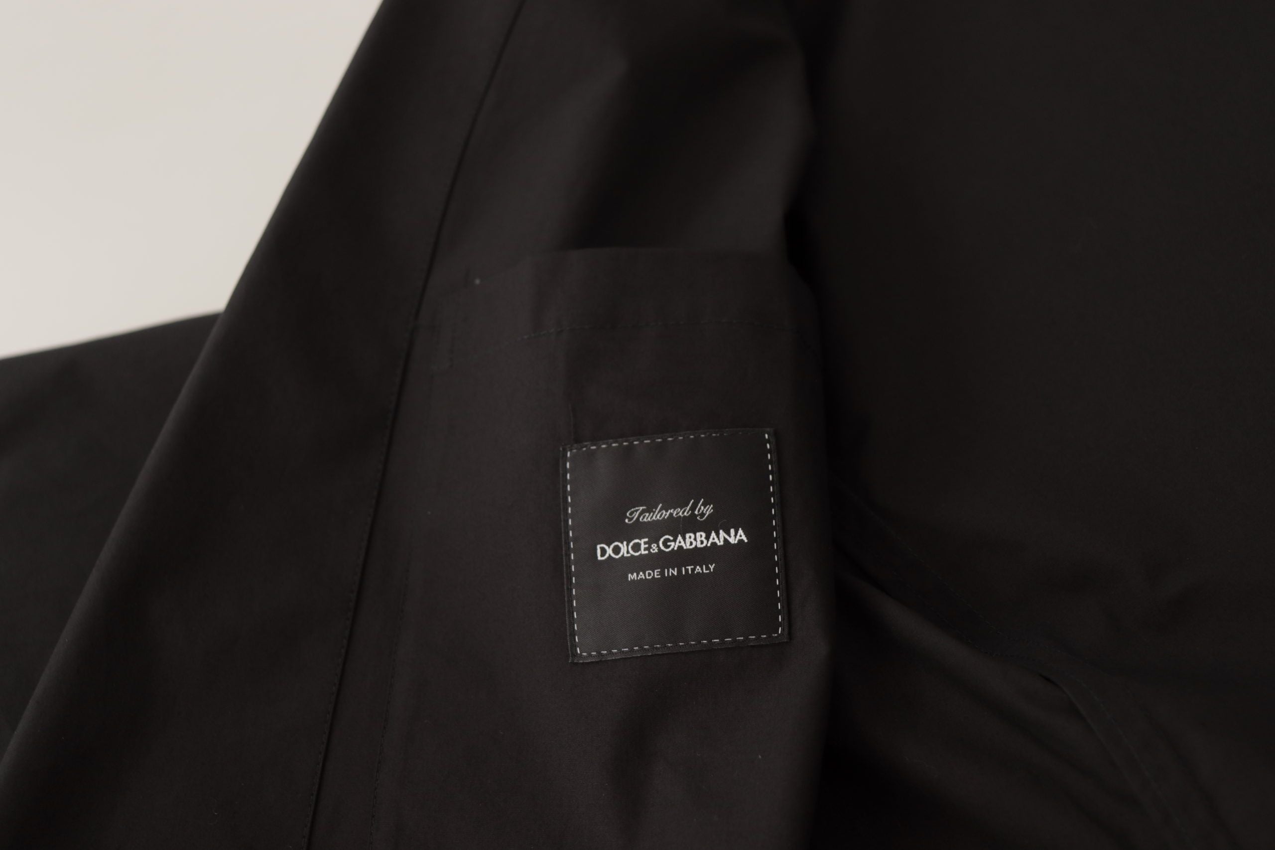Dolce & Gabbana Black Single-Breasted Cotton Blazer Jacket