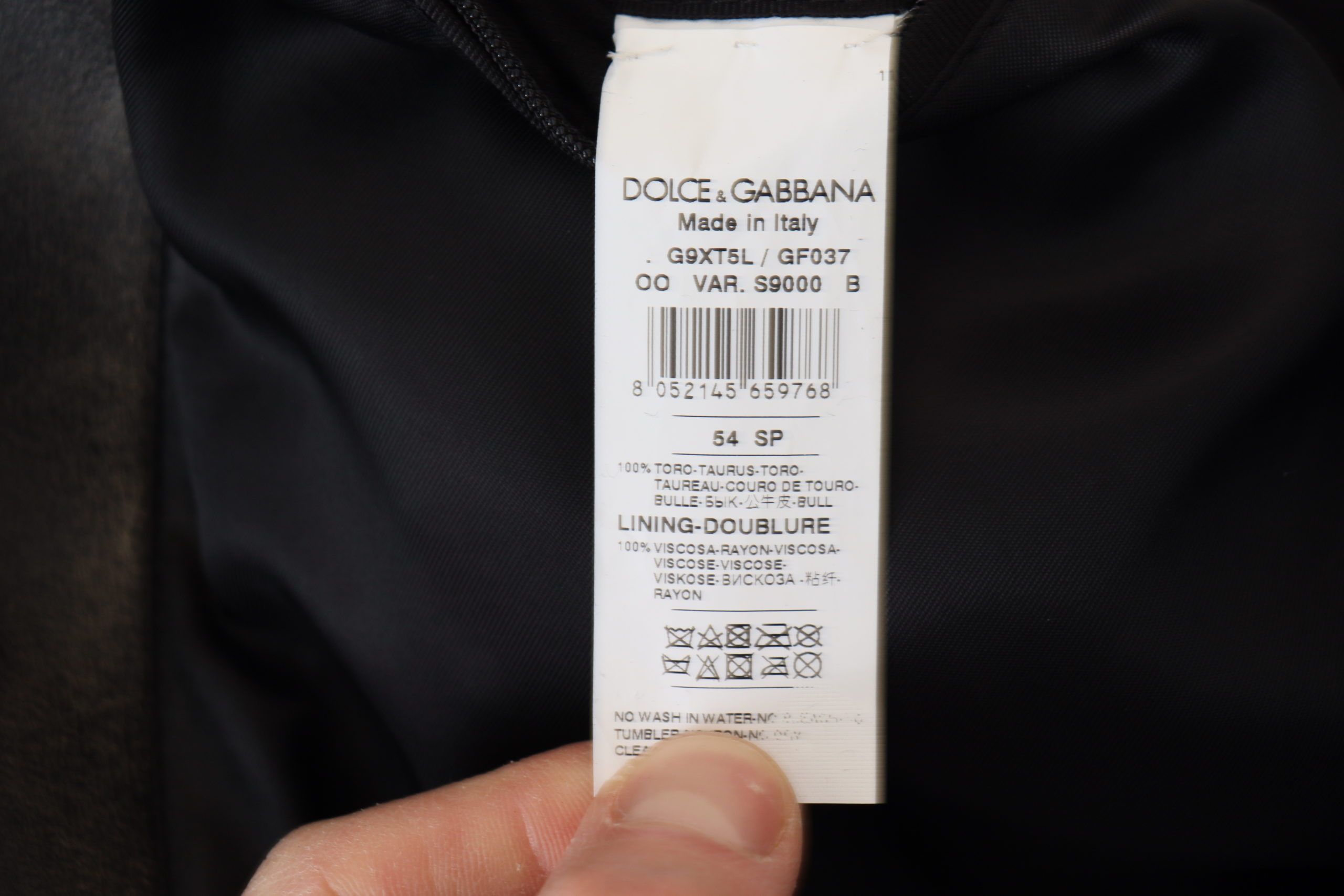 Dolce & Gabbana Schwarzer Leder Bikermantel mit Reißverschluss Jacke